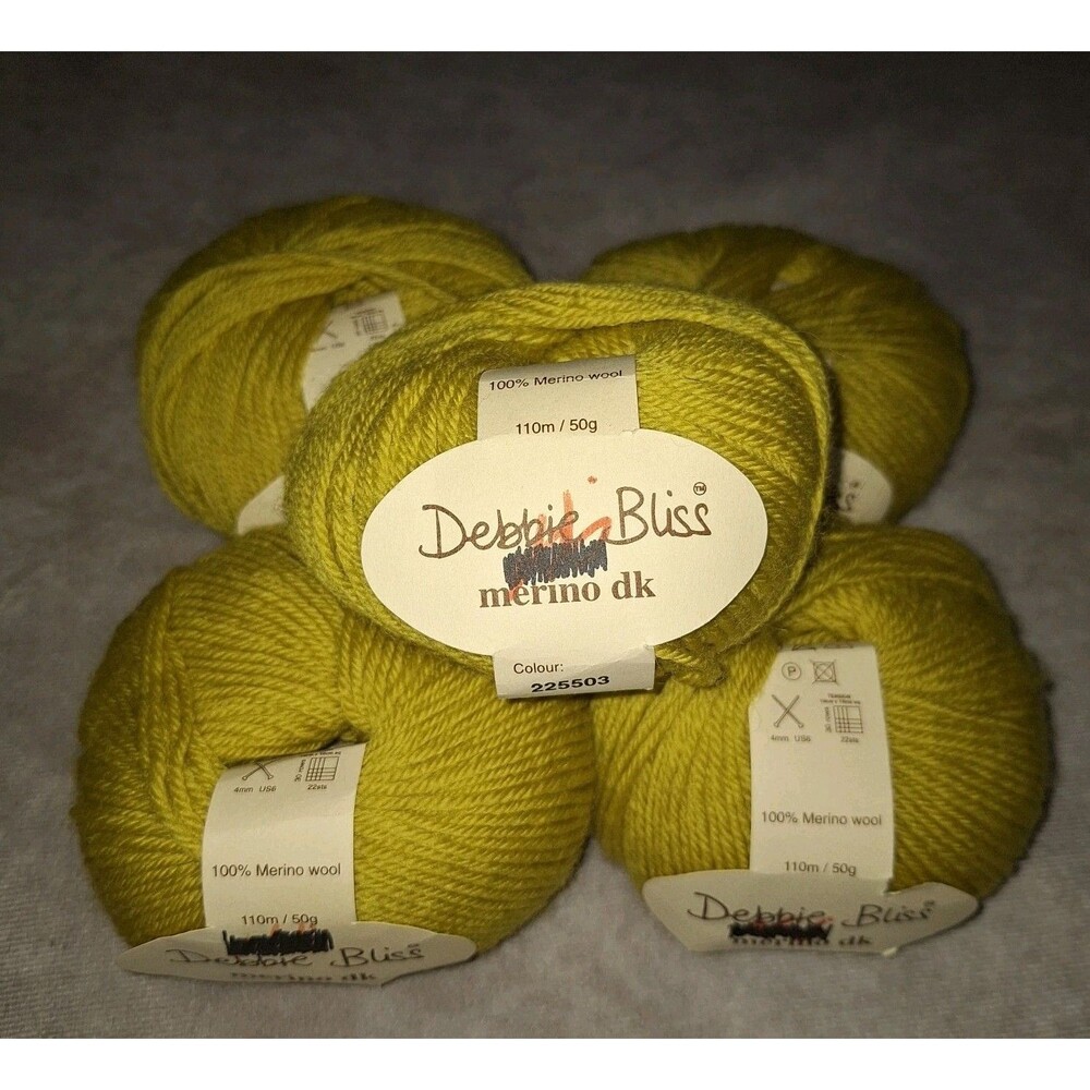 Lot of 5 Debbie Bliss Merino DK 100% Merino Wool Color 2255013